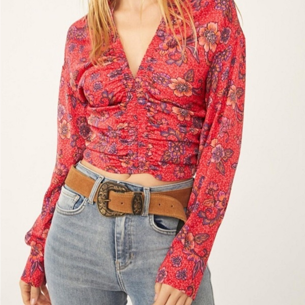 FREE PEOPLE
I Got You Printed Top In Red